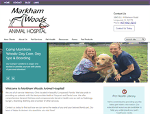 Tablet Screenshot of markhamwoodsanimalhospital.com